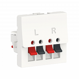 Аудиорозетка 2 модуля (белый) Unica Modular Schneider Electric. Вид 1