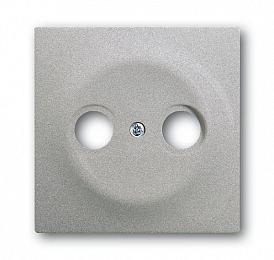 1743-783 Накладка (центральная плата) для TV-R розетки, серия impuls, цвет серебристый металлик ABB. Вид 1