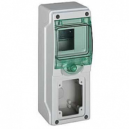 Бокс 4 мод.+ 1 отверстие для розеток 63А настенный IP65 Schneider Electric. Вид 1