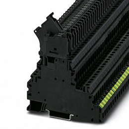 UT 4-PE/L/HESILED 24 (5X20) Клемма для установки предохранителей до 4 мм² (черная) Phoenix Contact. Вид 1