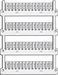 Маркировка MG-CPM-04 41340 (5x10 YE), 5х10 мм, желтая, 32 маркера в карте, 1120 маркеров в упаковке TYCO. Вид 1