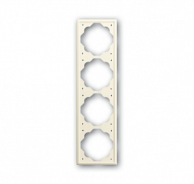 1724-72 Рамка 4-постовая (слоновая кость) impuls ABB. Вид 1
