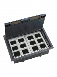 Люк на 24 модулей IP40 для фальшпола с монтажной коробкой MultiDesk Systeme Electric. Вид 1