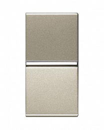 N2104.7 CV Механизм 1-клавишной кнопки с нормально-открытым контактом с клавишей без символа, 1-модульный, серия Zenit, цвет шампань ABB. Вид 1