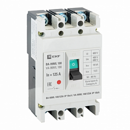 ВА-99МL 100/125А Автоматический выключатель 3-полюсный 125А 18кА EKF. Вид 1