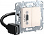 Розетка HDMI (бежевый) Unica Schneider Electric. Вид 1.