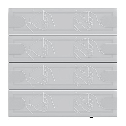 Сенсорный выключатель 4 KNX , 24V, 4-клавишный Gira. Вид 1