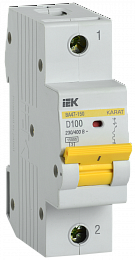 ВА47-150 Автоматический выключатель 1-полюсный, 100А 15kA (хар-ка D) ИЭК. Вид 1