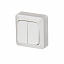 1065A4 Выключатель 2-клавишный, 1-полюсный, 16А/230В (схема 5), серия Jussi, белый, поверхностный монтаж ABB. Вид 1.