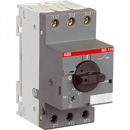 MS116-0.25 Автомат с регулируемой тепловой защитой (0.16-0.25А) 50kА ABB. Вид 1