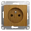 Розетка без заземления, 16А, механизм (дерево дуб) Glossa Systeme Electric. Вид 1.