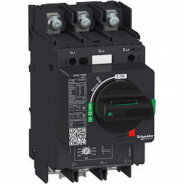 авт.выкл gv4l с магнитным расцепителем 7a 50ka зажим под кольц.наконечник Schneider Electric. Вид 1