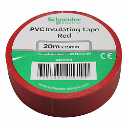 Изолента пвх 19мм х 20м красная Schneider Electric. Вид 1