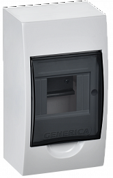 Бокс ЩРН-П-4 модуля навесн. пластик IP41 GENERICA ИЭК. Вид 1