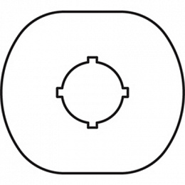 MA6-1000 Шильдик (1 место) для пластикового кнопочного поста ABB. Вид 1
