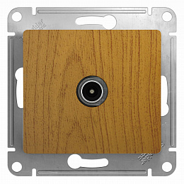 Розетка TV, механизм (дерево дуб) Glossa Systeme Electric. Вид 1