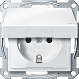 Розетка IP44, без рамки (белый) Merten M-Trend Schneider Electric. Вид 1