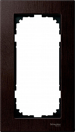 Рамка 2-постовая, sm б/перегородки (дерево венге) Merten M-Elegance Schneider Electric. Вид 1