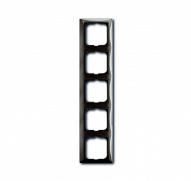2515-91-507 Рамка 5-постовая с декоративной накладкой (энтре/серый) Basic55 ABB. Вид 1