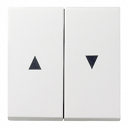 Клавиша для жалюзийного выключателя (белый глянцевый) System 55 Gira. Вид 1