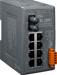 Индустриальный коммутатор: 8х10/100 Base-T Ethernet и 1 портом Multi-mode 100 Base-FX ICP DAS. Вид 1