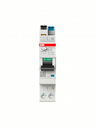 DSX301C C10 F30 Дифф. Автомат 1P+N, 10А,30mA, тип F,6kA (хар-ка C) ABB. Вид 1