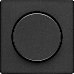 Накладка с регулирующей кнопкой для поворотного диммера (антрацитовый, бархатный лак) Q.1/Q.3 Berker. Вид 1