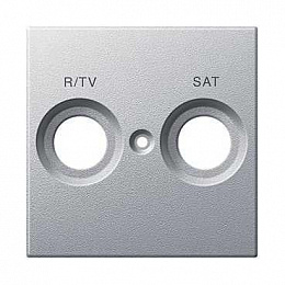 Центральная плата с маркировкой для Механизмов R/TV/SAT (алюминий) Merten Schneider Electric. Вид 1