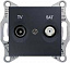 Розетка TV/SAT, оконечная, 1 db (графит) Sedna Schneider Electric. Вид 1.