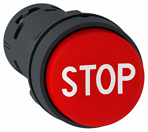 Кнопка 22мм красн выст толк с марк stop xb7nl4234 Schneider Electric. Вид 1