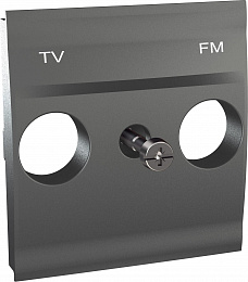 Центральная плата розетки TV/FM (графит) Unica Top Schneider Electric. Вид 1