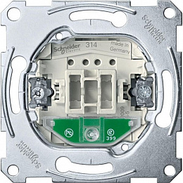 Механизм 1-полюсного кнопочного выключателя с подсветкой 10 a,qf Merten Schneider Electric. Вид 1