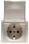 Накладка для розетки 2К+З с крышкой (titanium) Galea Life Legrand. Вид 1.