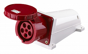 РС102-5-125-IP67 Розетка стационарная 3Р+РЕ+N 125А 380В DEKraft. Вид 1