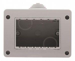 N3391 Коробка IP55 для открытой установки на 3 модуля, серия Zenit/Stylo ABB. Вид 1