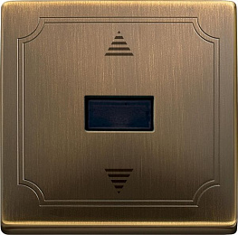 Сенсорная поверхность выкл. управления жалюзи, подкл. датчика, с ик-приёмник. Merten Schneider Electric. Вид 1