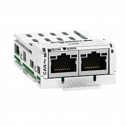 Коммуникационная карта - последовательное подключение по шине CANopen, 2xRJ45 Schneider Electric. Вид 1