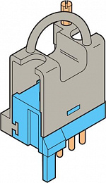 ENT  Разъем FIP-1/4-G для цепей полярности, со стороны 01-02-03-04, для установки контактов BRE-T, четырехполюсный TYCO. Вид 1