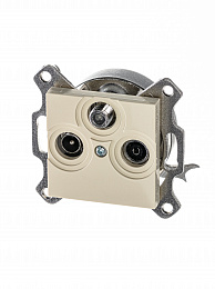 5011H-A03303 17W Розетка TV-R-SAT, Levit, слоновая кость ABB. Вид 1