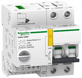 iC60N 2P 10A Автоматический выключатель 2-полюсный, 10А, 6kA (хар-ка D) Reflex Ti24 Schneider Electric. Вид 1