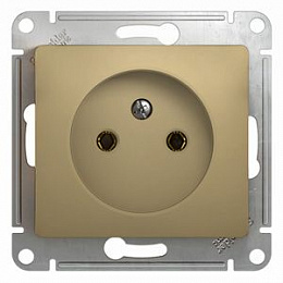 Розетка без заземления, 16А, механизм (титан) Glossa Systeme Electric. Вид 1