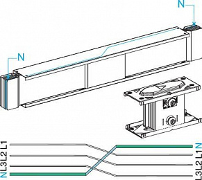 Секция перехода нейтрали, 3l+n+pe, cu, 1000а Schneider Electric. Вид 1