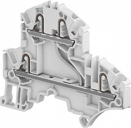 Клемма втычная ZK2,5-D1 - 2 уровня, 1 цепь, серая - 2,5 мм2, 4 зажима TYCO. Вид 1