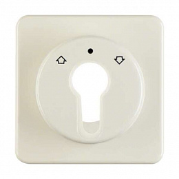 Накладка для жалюзийного замочного выключателя/кнопки, с/у, IP44 (белый, глянцевый) Berker. Вид 1