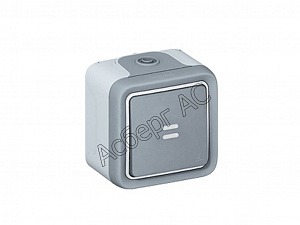 Переключатель одноклавишный с индик.(серый) IP55 Plexo Legrand. Вид 1