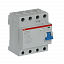 F204 A-S 63/300 Блок утечки тока 4-полюсный, 63A, 300mA, тип A-S (УЗО) ABB. Вид 1.