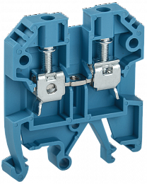 Клемма винтовая КВИ-4мм2 синяя (1упак- 50шт) ИЭК. Вид 1