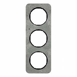 Рамка 3-постовая (бетон, шлифованный / черный) R.1 Berker. Вид 1