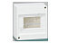 Бокс настенного монтажа белый на 6 мод. (без двери) IP30 160х128х74 Legrand. Вид 1.