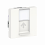 Розетка компьютерная, RJ45, одиночная, кат. 6 STP, 2 модуля (белый) Unica Modular Schneider Electric. Вид 1.